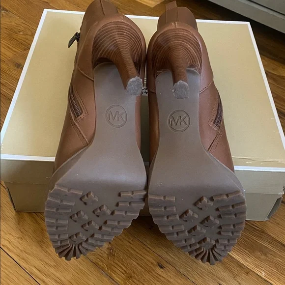 Michael Kors Tan Lace-Up Boots - Picture 4 of 6